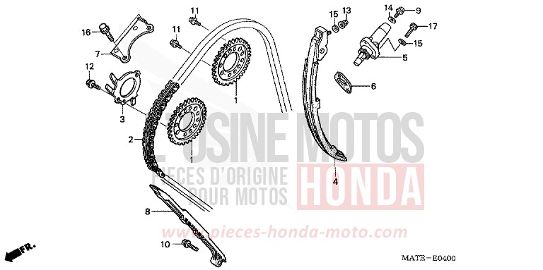 CAM CHAIN/TENSIONER for Super Blackbird ACCURATE SILVER METALLIC (NH146E) from 2005